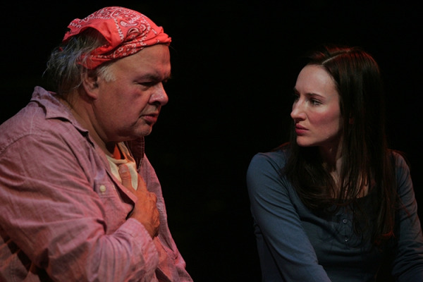 Gary Farmer and Elizabeth A. Davis in Goodspeed's 'INDIAN JOE'. (c) Diane Sobolewski