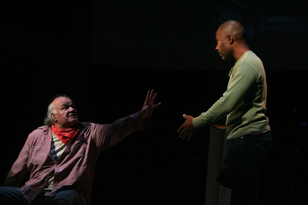 Gary Farmer and Jahi A. Kearse in Goodspeed's INDIAN JOE. (c)Diane Sobolewski