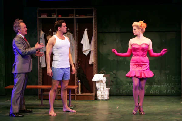 David Beach, Stephen Mark Lukas, and Angel Reda in Goodspeed's DAMN YANKEES. (c)Diane Sobolewski.