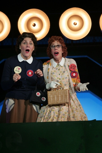 Kristine Zbornik and Allyce Beasley in Goodspeed's DAMN YANKEES. (c)Diane Sobolewski.
