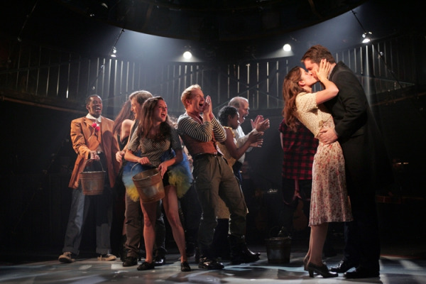 Emily Behny, Aaron Ramey, and the cast of Goodspeed's THE CIRCUS IN WINTER. (c)Diane Sobolewski