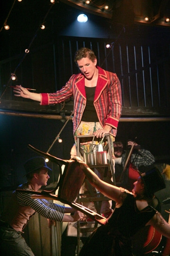 James Penca with Jim Hogan and Victoria Huston-Elem in Goodspeed's THE CIRCUS IN WINTER. (c)Diane Sobolewski