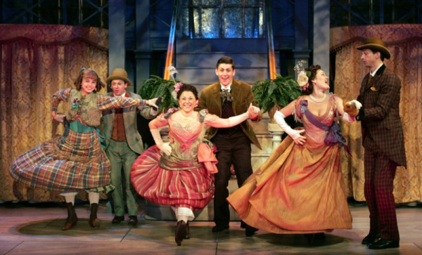 Catherine Blades, Jeremy Morse, Brooke Shapiro, Charles MacEachern, Ashley Brown and Spencer Moses in Goodspeed's HELLO DOLLY. (c) Diane Sobolewski