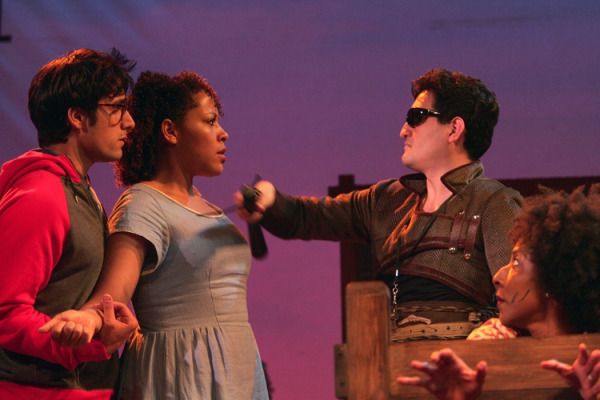 Jared Zirilli, Lilli Cooper, Kevin Melendez and Harriett D. Foy in Goodspeeds LMNOP. (c) Diane Sobolewski