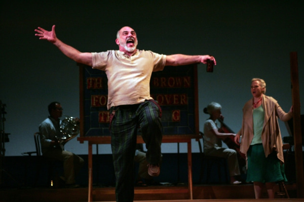 John Herrera and Sally Wilfert in Goodspeeds LMNOP. (c) Diane Sobolewski