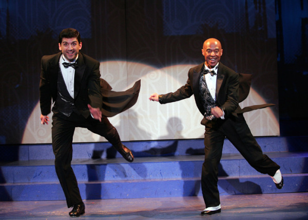 Tony Yazbeck and Alde Lewis Jr. bring down the house in Goodspeed Muscials MY ONE AND ONLY. (c) Diane Sobolewski.