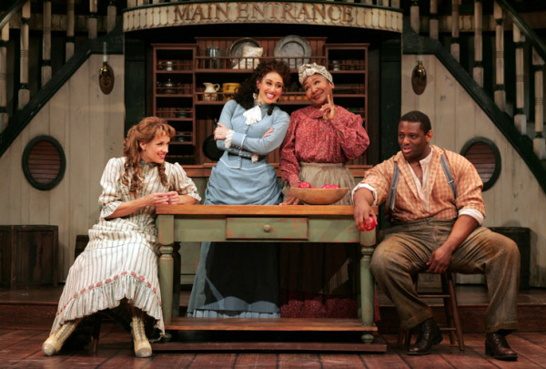 “Fish Gotta Swim and Birds Gotta Fly” Queenie and Miss Julie sing in the joyous SHOW BOAT featuring Sarah Uriarte Berry, Lesli Margherita, Andrea Frierson and David Aron Damane. (c) Diane Sobolewski.