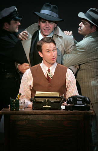 Stine rewrites the tale of City of Angels. D.B. Bonds as Stine (foreground) with Josh Powell, Burke Moses as Stone and Danny Bolero as Munoz. (c) Diane Sobolewski.
