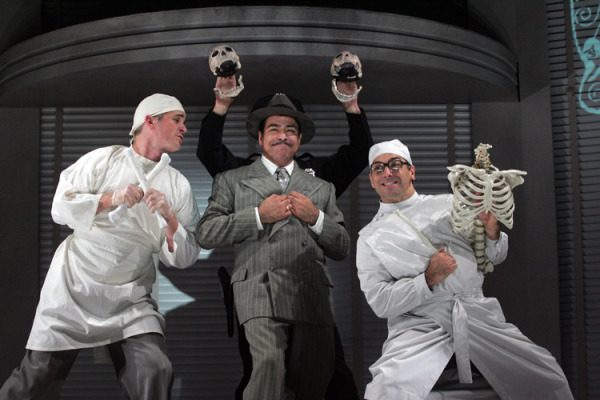 All You Have to Do is Wait! Robert J. Townsend, Josh Powell, Spencer Rowe and Danny Bolero in Goodspeed Musicals’ City of Angels. (c) Diane Sobolewski.