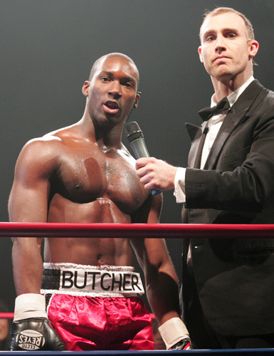 Joshua Keith and Ven Daniels in Goodspeed's CUTMAN a boxing musical. (c) Diane Sobolewski.