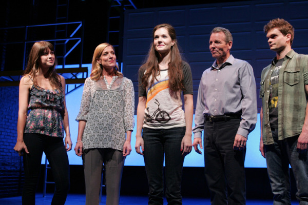 Goodspeed Musicals' The Unauthorized Autobiography of Samantha Brown with Melissa Benoist, Catherine Porter, Meghann Fahy, Stephen Bogardus and Andrew Durand. (c) Diane Sobolewski.