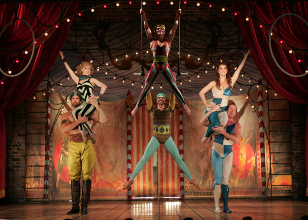 Timothy Hughes, Amy Shure, Ben Franklin, Joshua Dean, Clifton Samuels and Robin Masell in Goodspeed Musicals' CARNIVAL! (c) Diane Sobolewski.