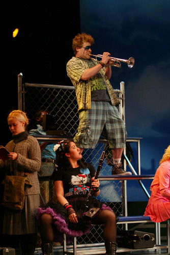 Jacey Powers, F. Michael Haynie and Ruthie Ann Miles in Goodspeed Musicals' BAND GEEKS! (c) Diane Sobolewski.
