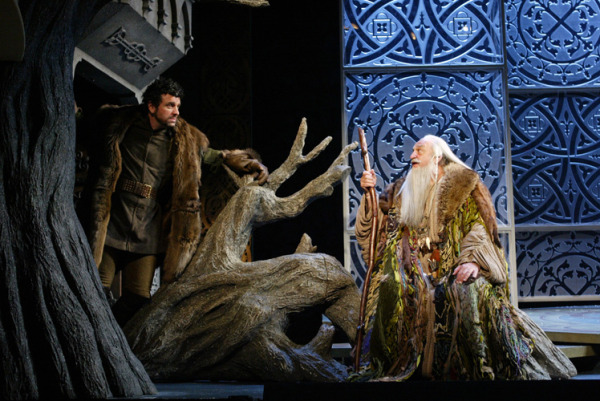 Bradley Dean and Herman Petras in Goodspeed Musicals' Camelot. (c) Diane Sobolewski.