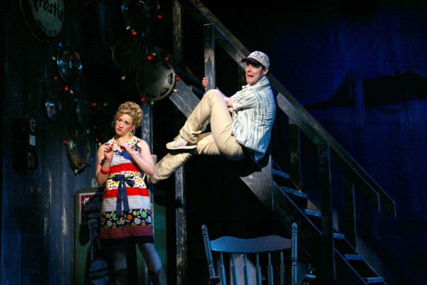 Katie Adams and John Bolton in Goodspeed Musicals' LUCKY GUY. (c) Diane Sobolewski.