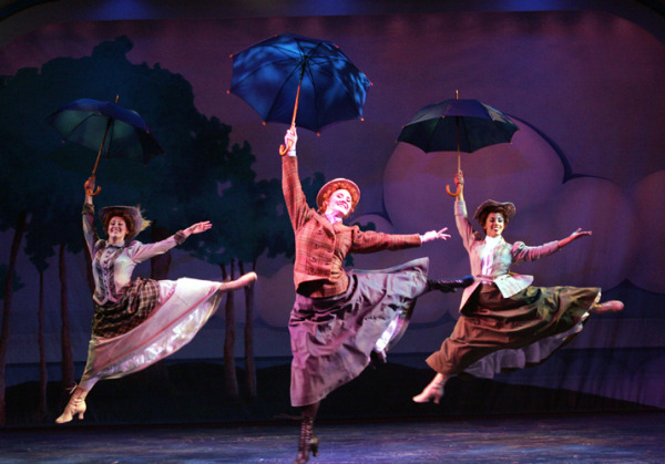 Adriene Couvillion, Kate Marilley, and Desiree Davar in Goodspeed Musicals' HALF A SIXPENCE. (c) Diane Sobolewski.