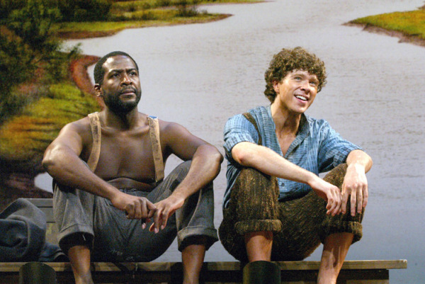 Will Reynolds and Russell Joel Brown in Goodspeed Musicals' BIG RIVER 1. (c) Diane Sobolewski.