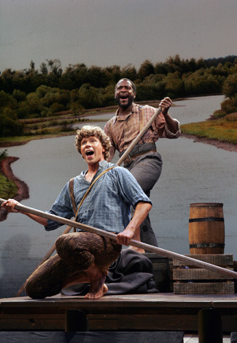 Will Reynolds and Russell Joel Brown in Goodspeed Musicals' BIG RIVER 2. (c) Diane Sobolewski.