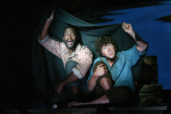 Russell Joel Brown and Will Reynolds in Goodspeed Musicals' BIG RIVER. (c) Diane Sobolewski.
