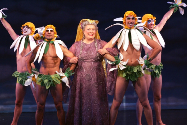Ryan Patrick Kelly, Jason Dougherty, Barbara Marineau, Brandon Tyler Fields, and Stephen Brotebeck in Goodspeed's PIPPIN (c)Diane Sobolewski