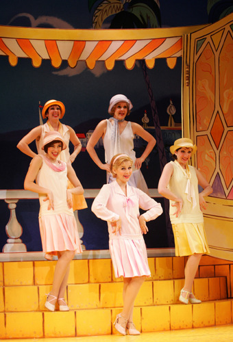 Jessica Grové (center), Krysta Rodriguez, Margot de La Barre, Andrea Chamberlain and Kirsten Wyatt in Goodspeed's THE BOY FRIEND. (c)Diane Sobolewski.