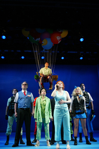 The Cast of Goodspeed's production FLIGHT OF THE LAWNCHAIR MAN. (c)Diane Sobolewski.