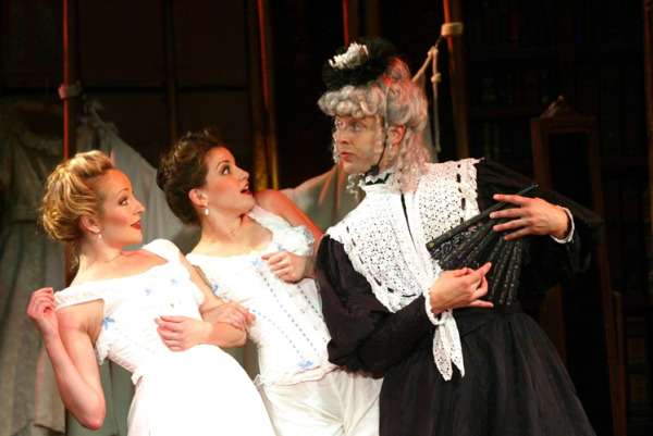 Amber Stone, Dayla Perkins and Noah Racey in Goodspeed's WHERE'S CHARLEY? (c) Diane Soblewski