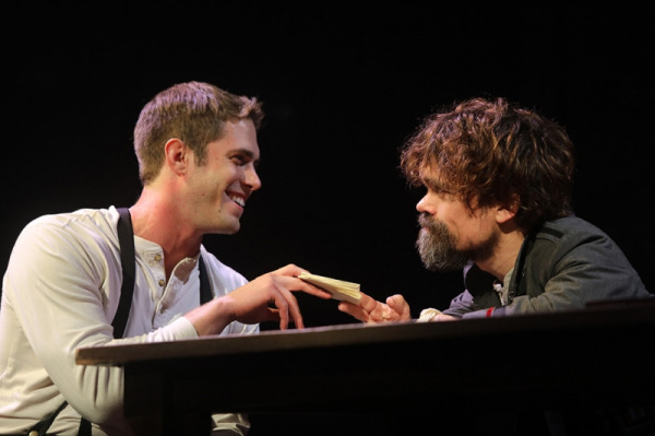 Blake Jenner and Peter Dinklage in Goodspeed's CYRANO. (c)Diane Sobolewski.