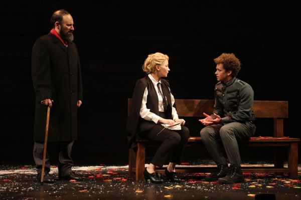 Laith Nakli, Haley Bennett and Damon J. Gillespie in Goodspeed's CYRANO. (c)Diane Sobolewski.