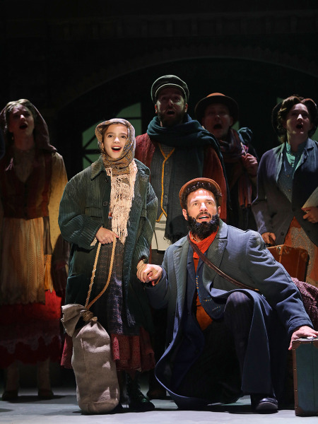 Sofie Nesanelis, David R. Gordon and the cast of Goodspeed's Ragtime. Photo by Diane Sobolewski.