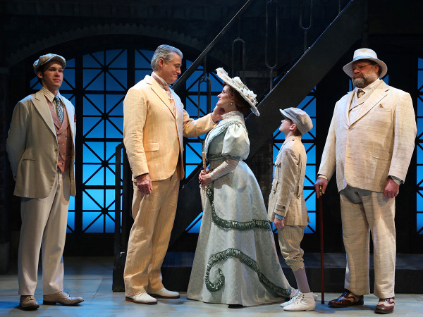 Behr Marshall, Edward Watts, Mamie Parris, Sawyer Delaney and Stephen Tewksbury in Goodspeed's Ragtime. Photo by Diane Sobolewski.