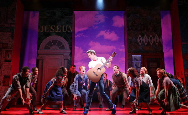 Ryan Mac and the cast of Goodspeed's All Shook Up. Photo by Diane Sobolewski.