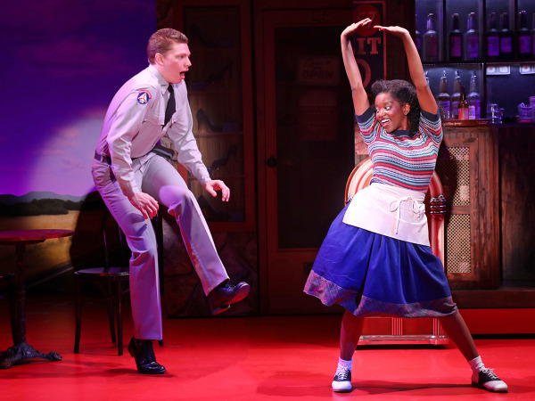 Jackson Reagin and Jackera Davis in Goodspeed's All Shook Up. Photo by Diane Sobolewski.