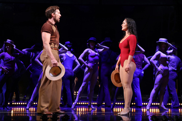 Clifton Samuels, Karli Dinardo and the cast of Goodspeed's A Chorus Line. Photo by Diane Sobolewski.