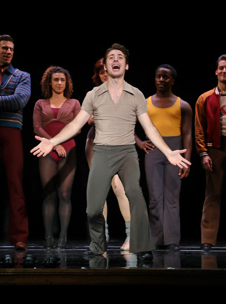 Mario Rizzi and the cast of Goodspeed's A Chorus Line. Photo by Diane Sobolewski.