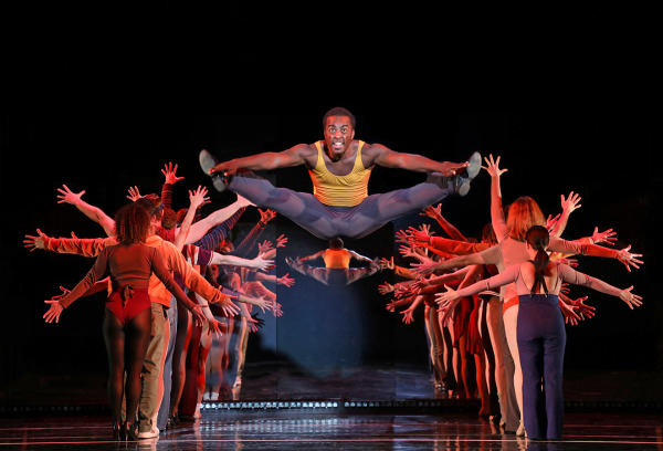 Jonah Nash and the cast of Goodspeed's A Chorus Line. Photo by Diane Sobolewski.