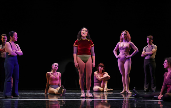 Mikaela Secada and the cast of Goodspeed's A Chorus Line. Photo by Diane Sobolewski.