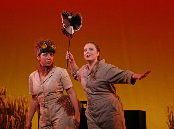 Claire Saunders and Morgan Cowling in Goodspeed's The Great Emu War. Photo by Diane Sobolewski.
