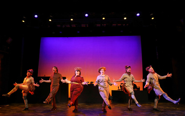 The cast of Goodspeed's The Great Emu War. Photo by Diane Sobolewski.