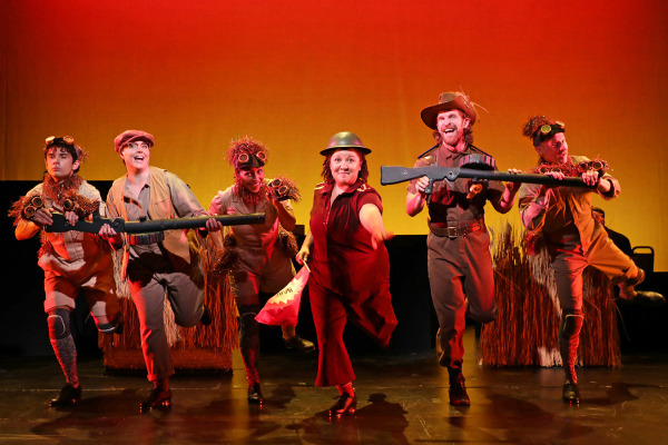 The cast of Goodspeed's The Great Emu War. Photo by Diane Sobolewski.