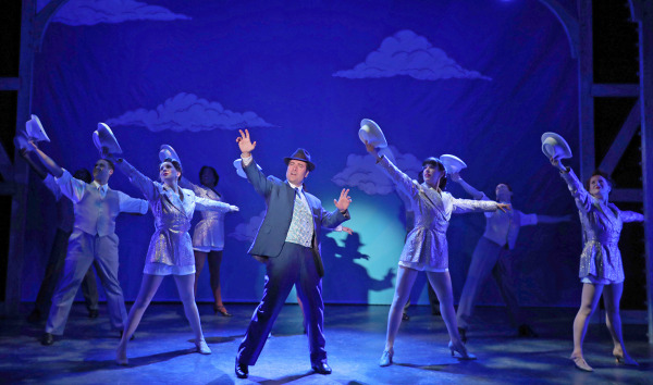 Omar Lopez-Cepero and the cast of Goodspeed's White Christmas. Photo by Diane Sobolewski.