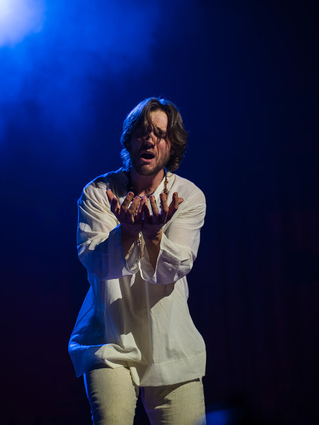 Justin Matthew Sargent in Goodspeed's Jesus Christ Superstar. Photo by Meredith Longo.