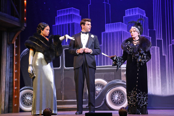 Hailey Thomas, Will Burton and Michele Ragusa in Goodspeed's Crazy For You. Photos by Diane Soboleski.