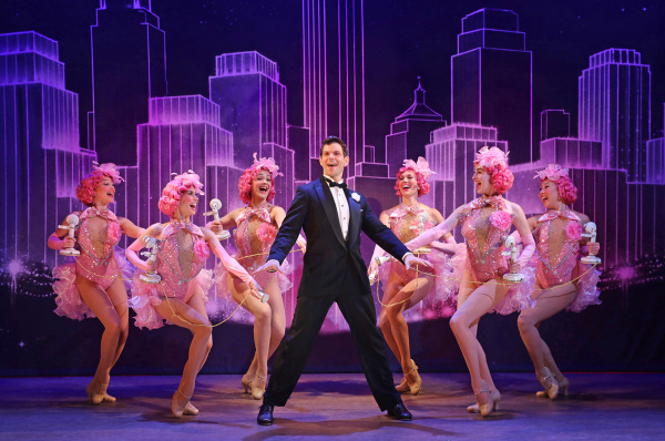 Will Burton and the cast of Goodspeed's Crazy For You. Photo by Diane Sobolewski.