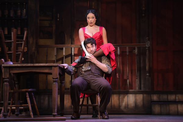 David Andrew Morton and Hailey Thomas in Goodspeed's Crazy For You. Photo by Diane Sobolewski.