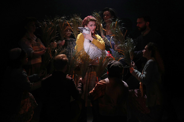 Ashlyn Maddox and the cast of Goodspeed's The Snow Goose. Photo by Diane Sobolewski