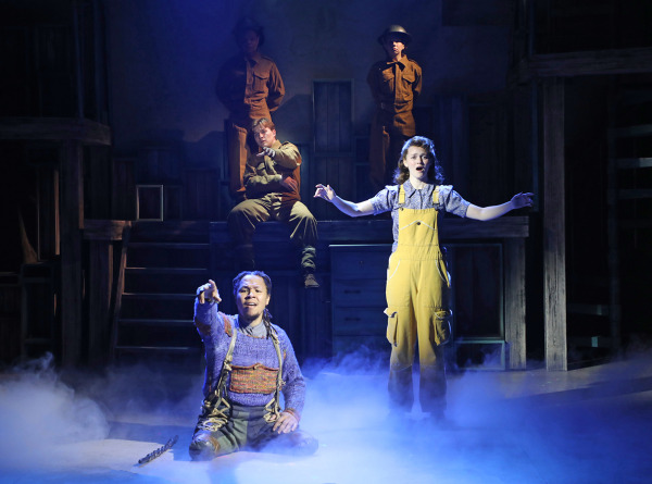 Eric Graise and Ashlyn Maddox with Charlie Webb,  Ayanna Nicole Thomas and Kiersten Kelly in Goodspeed's The Snow Goose. Photo by Diane Soboelwski