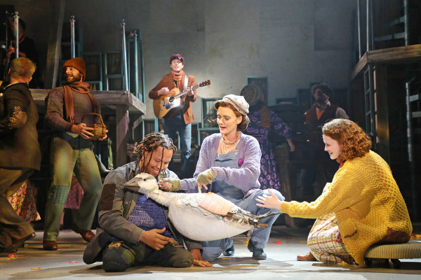 Eric Graise, Leah Hofmann, Ashlyn Maddox and the cast of Goodspeed's The Snow Goose. Photo by Diane Sobolewski