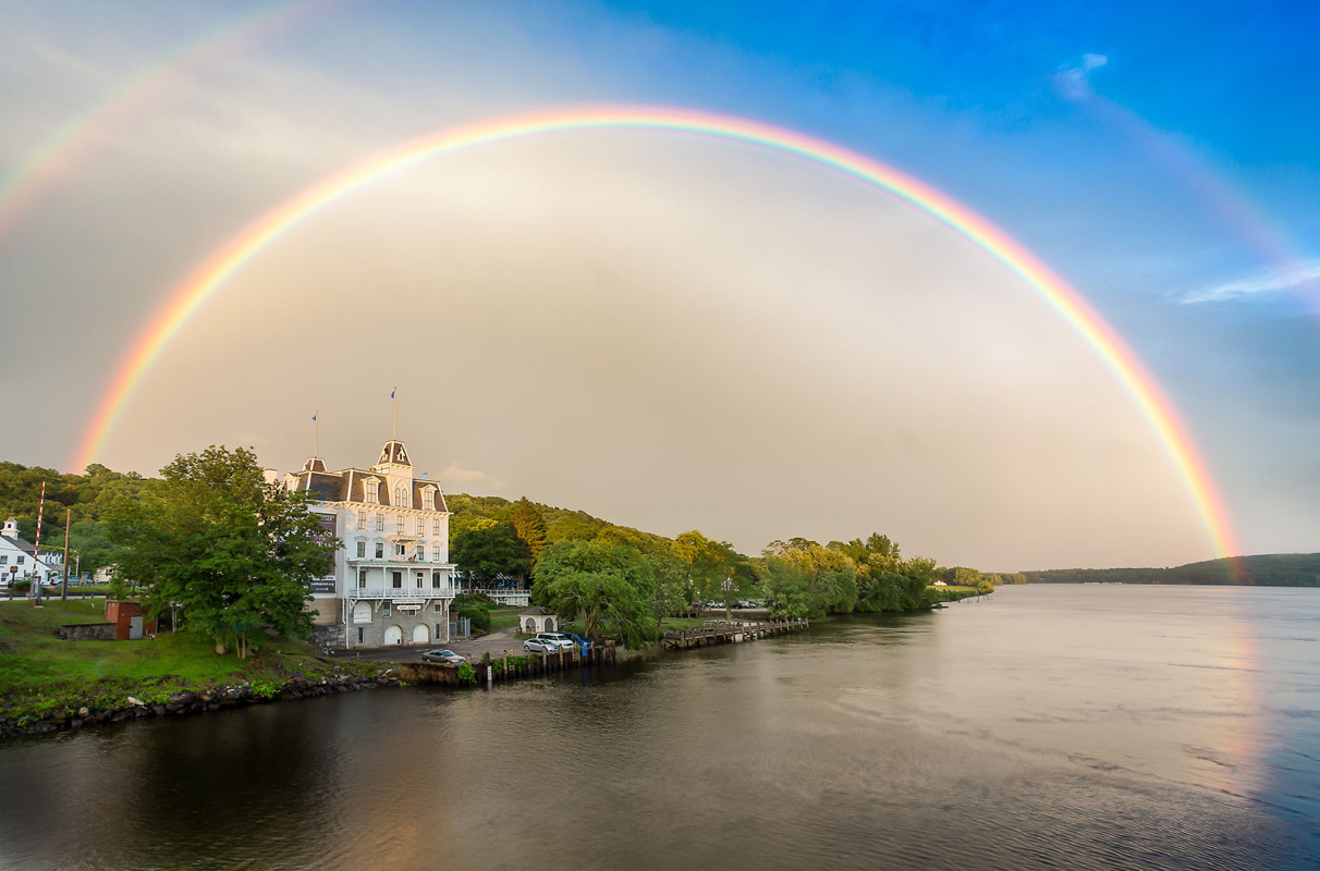 The Goodspeed below a rainbow photo by Chris Graham