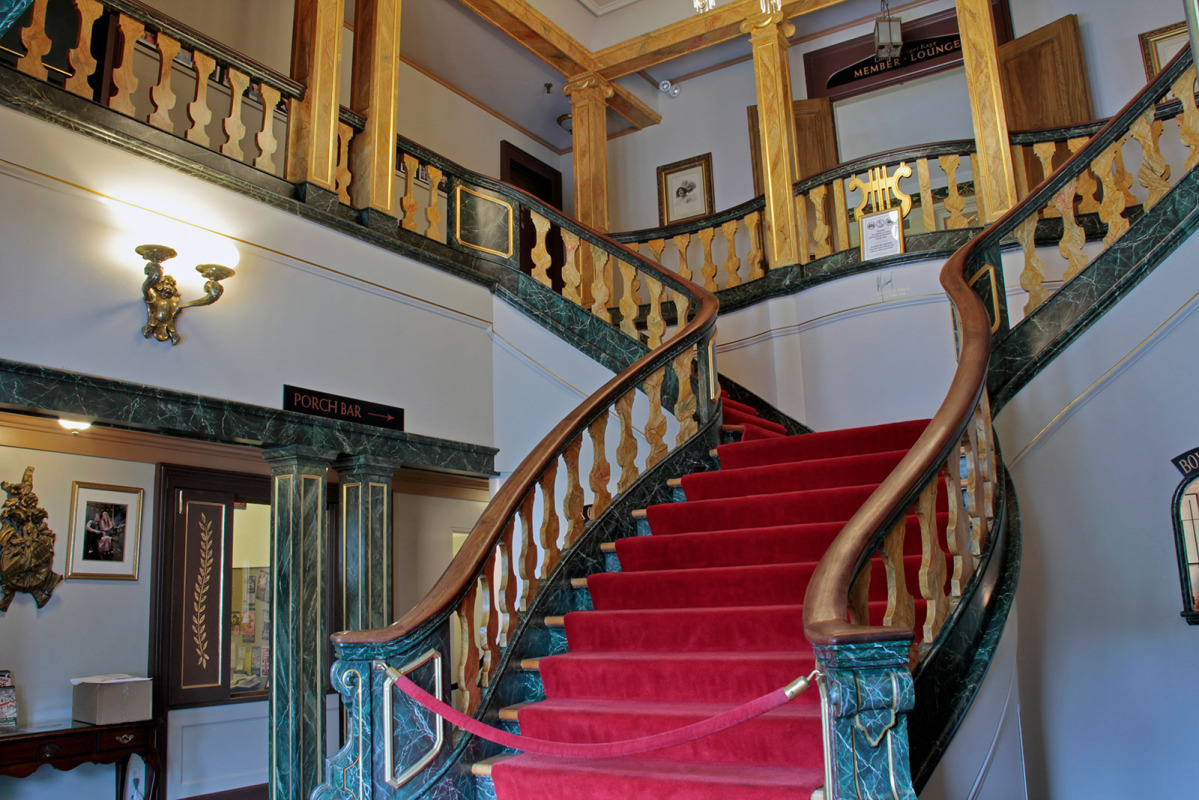 The Goodspeed Theatre staircase photo by Greg Punch